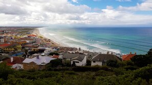 On the beach, white sand