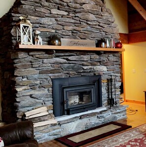 Smart TV, fireplace, video games, books