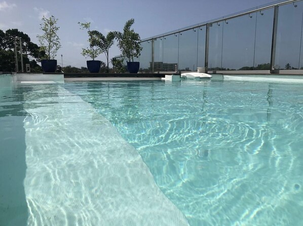 Indoor pool, outdoor pool