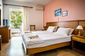 Comfort Double or Twin Room | Individually furnished, iron/ironing board, bed sheets - Three Stars Beach Hotel (Corfu)