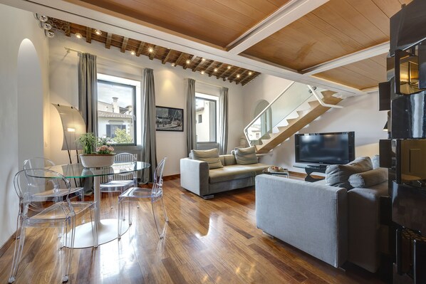 Apartment, 1 Bedroom | Living area