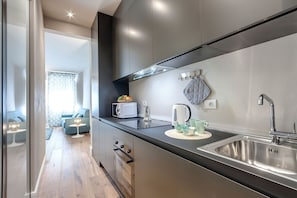 Appartamento, 2 camere da letto | Cucina privata | Frigorifero, microonde, forno, piano cottura