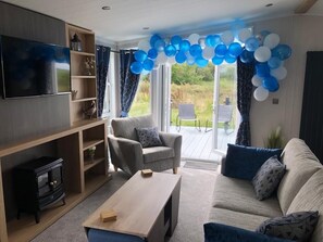 Télévision, cheminée