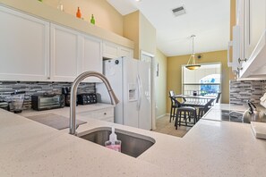 Fridge, microwave, oven, stovetop - Stoneybrook - Second Floor Condo overlooking the Green (Estero)