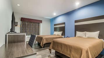 Premium bedding, down comforters, pillowtop beds, desk