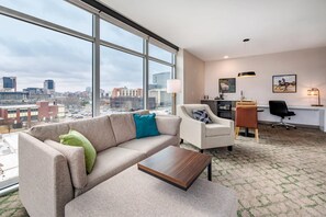 1 bedroom, desk, laptop workspace, iron/ironing board