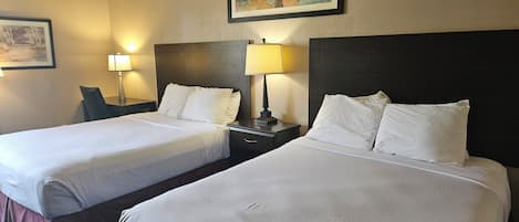 Deluxe Double Room, 2 Queen Beds | Desk, laptop workspace, blackout drapes, iron/ironing board
