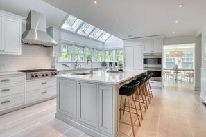 Fridge, microwave, oven, stovetop - Water Mill Perfection: Tennis, Saltwater Pool, Winery, Art Museum, Kids Oasis (Water Mill)