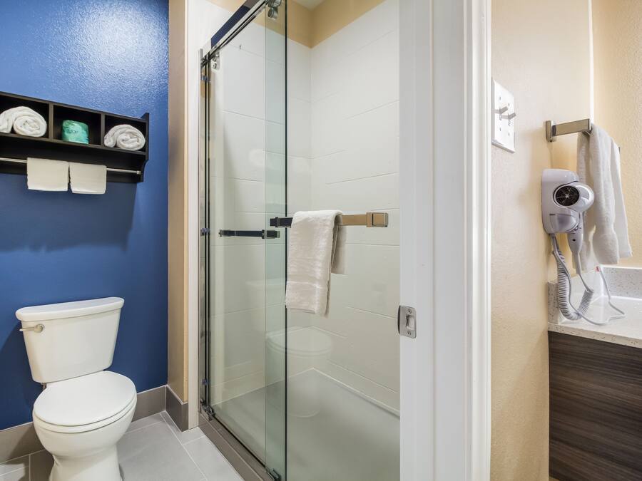 Free toiletries, hair dryer, towels