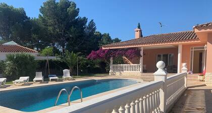 Ame445 Villa Avec Piscine Privee 5x11m, Climatisation, Wifi A 150m Plage