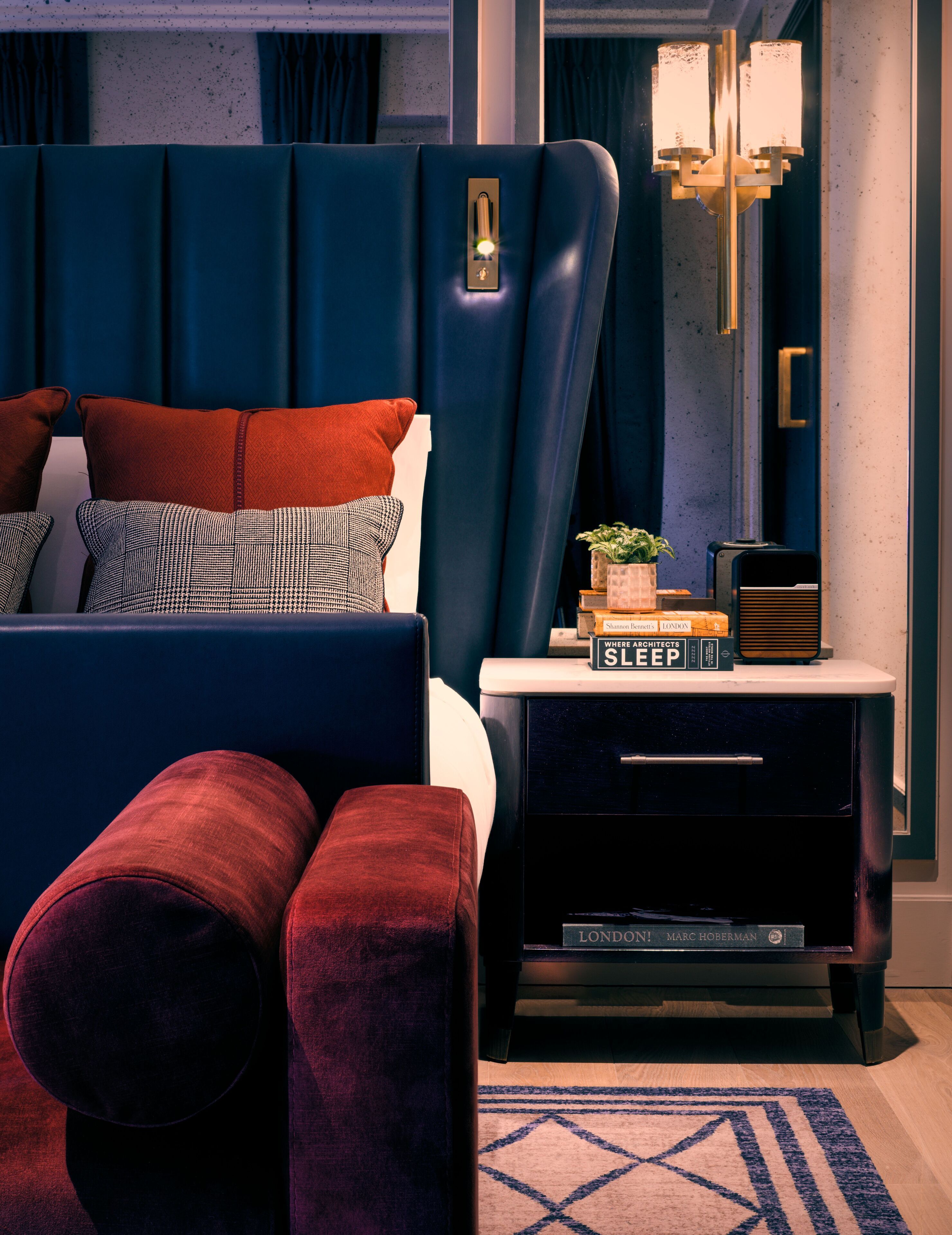 suite (fifth floor ) | living area | flat-screen tv