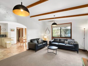 تلفزيون، مدفأة، مشغل دي في دي