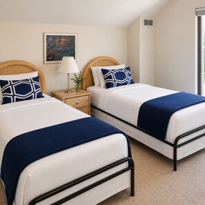 A hotel room with two beds, a nightstand, a lamp, a painting, and a window. - Open Floor 71 Vantage Family Condo by RedAwning (Park City)