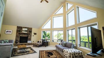Smart TV, fireplace, video games