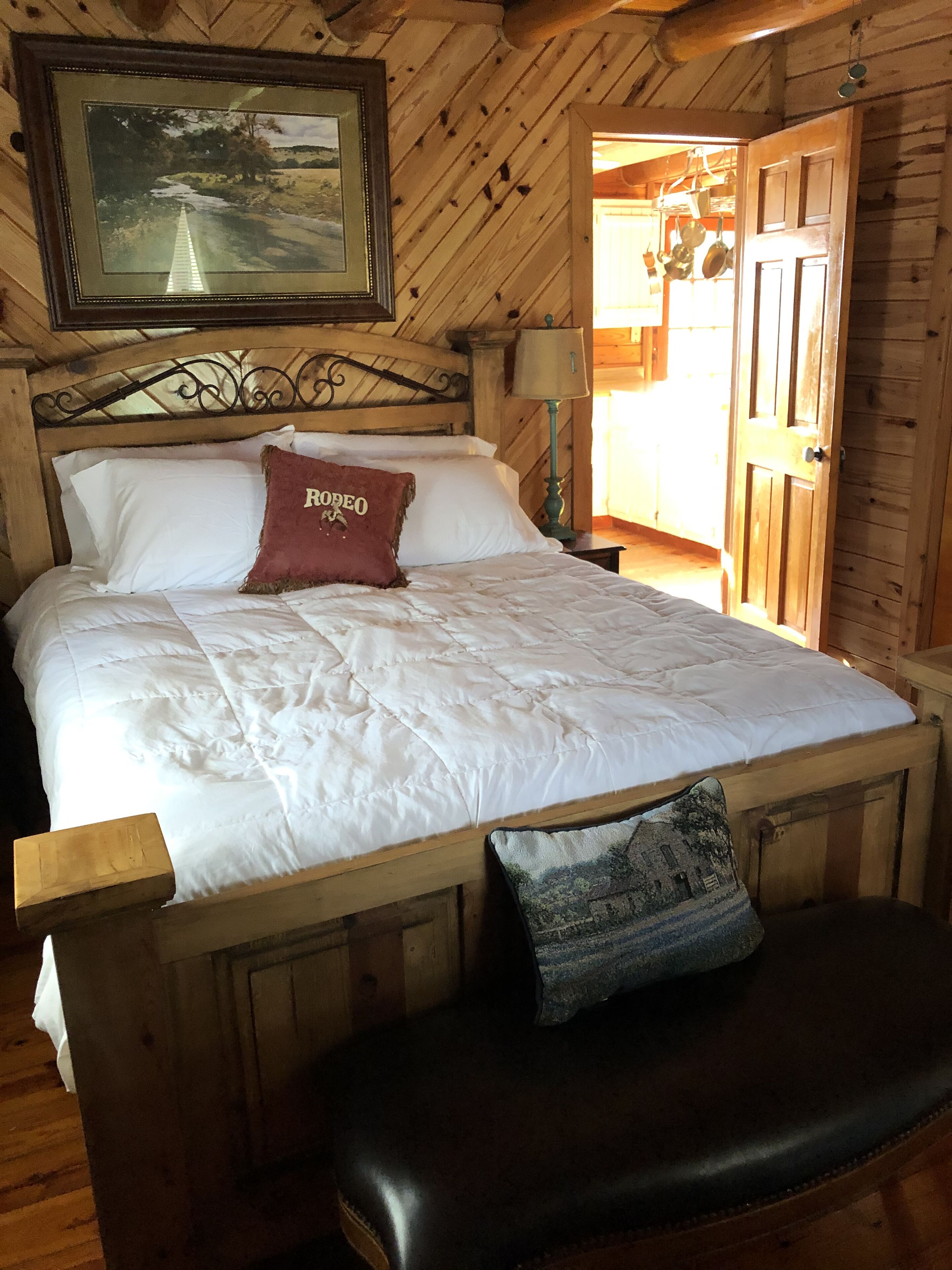 classic log cabin overlooking the valley