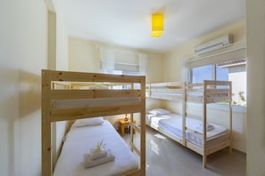 2 bedrooms, laptop workspace, WiFi, bed sheets