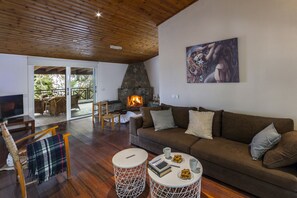 Living room - You and Your Family Will Love This 5 Star Villa With Forest Views, Limassol Villa 1001 (Platres)