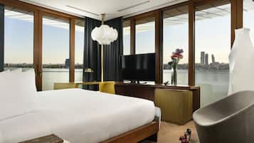 Literie hypoallergénique, couette en duvet d'oie, minibar