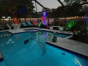 A heated pool