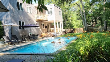 Piscine extérieure, piscine chauffée