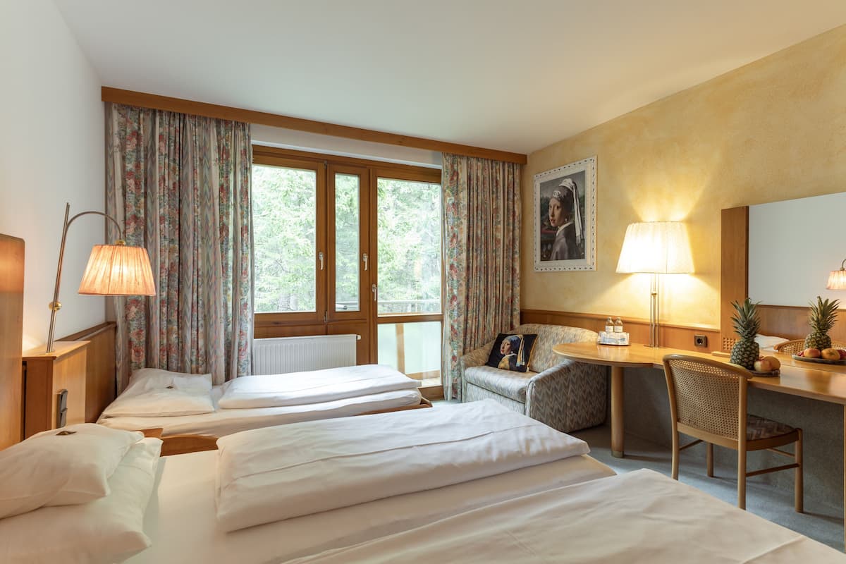 Comfort Double or Twin Room, Mountain View | In-room safe, desk, laptop workspace, blackout curtains