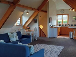 Televisor, llar de foc, joguines i llibres 