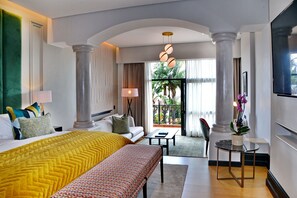 Executive-Suite, Gartenblick | Hochwertige Bettwaren, Daunenbettdecken, Pillowtop-Betten, Minibar