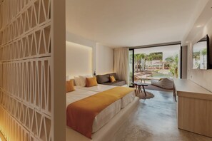 Superior Double Room, Pool Access (Swimup) | Down duvets, minibar, in-room safe, desk - Nativo Ibiza by NCalma Hotels (Santa Eulalia del Rio)