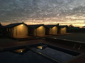 Front of property – evening/night