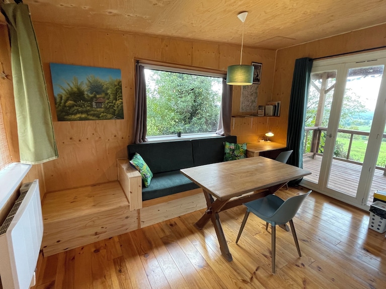 Cozy Wooden Cabin With Covered Terrace And Panoramic View - Corbigny