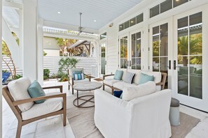 Terrace/patio - Holiday Dates Available! Private Pool! Bocce Ball Court! Gulf Views! (Santa Rosa Beach)