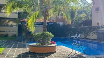 Outdoor pool, a heated pool