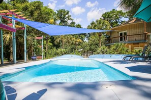 Outdoor pool, a heated pool