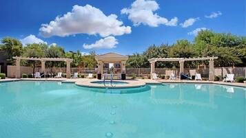 Outdoor pool, a heated pool