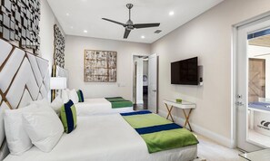 7 slaapkamers, een strijkplank/strijkijzer, wifi, beddengoed