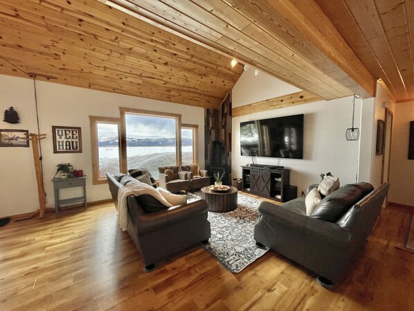 Smart TV, DVD player, books, video library