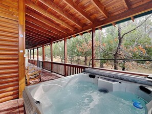 Ferienhütte, 2 Schlafzimmer | Außen-Whirlpool