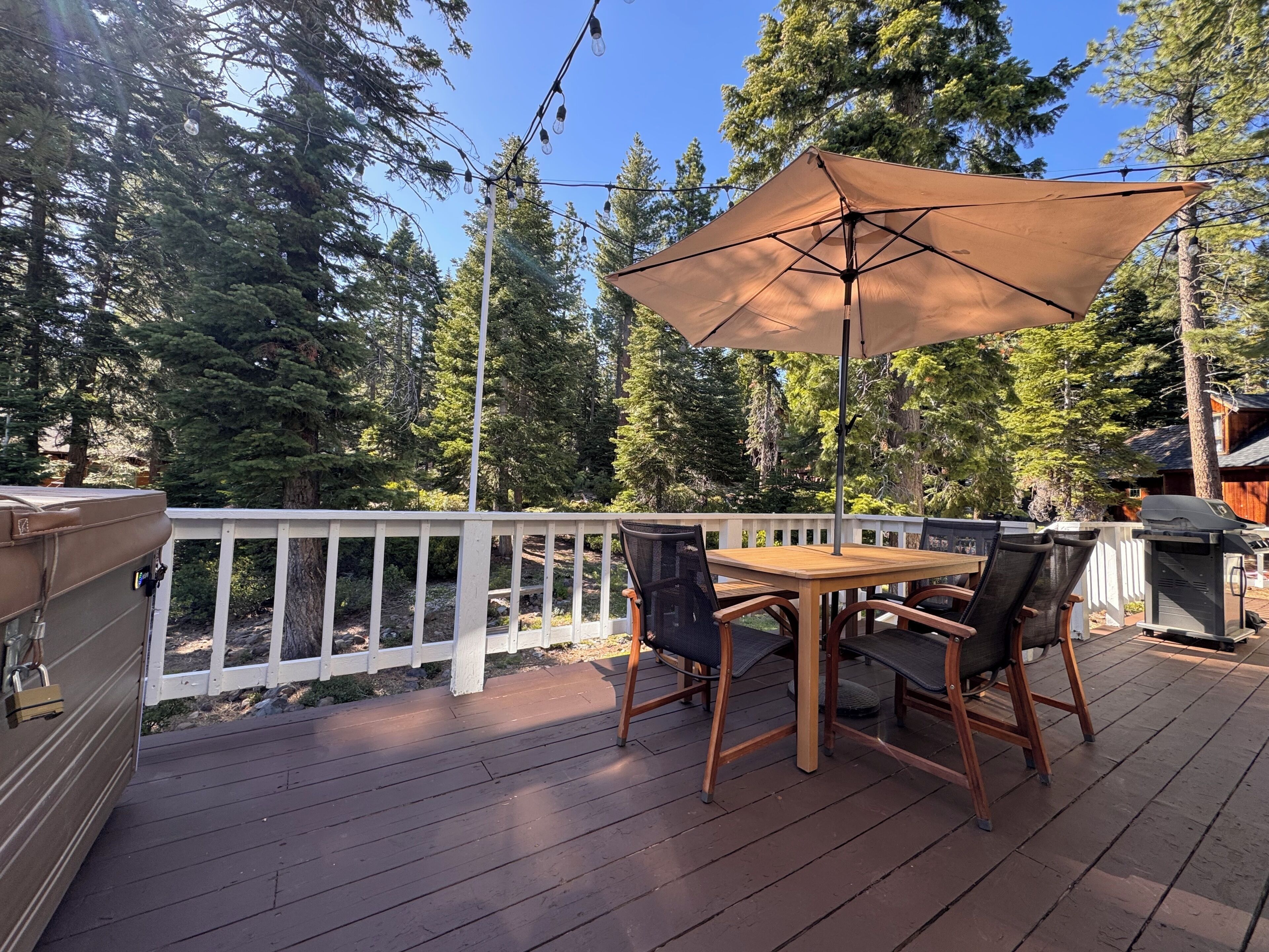 Summertime outdoor seating area