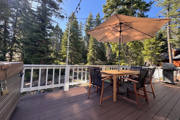 Summertime outdoor seating area