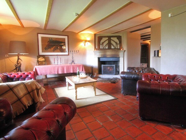 House | Living area - Group Villa With Sauna (Léglise)