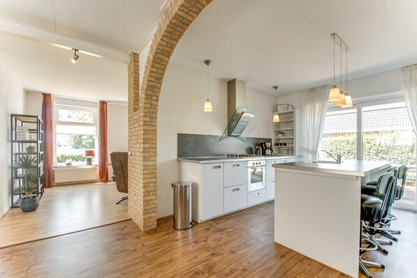 House | Private kitchen - Holiday Home in Langezwaag With Terrace (Langezwaag)