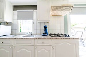 Chalet | Private kitchen | Microwave, stovetop - Chalet in Stegeren Near Hiking Trails (Stegeren)