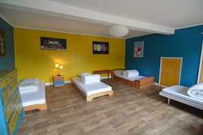 Individually furnished, iron/ironing board, bed sheets
