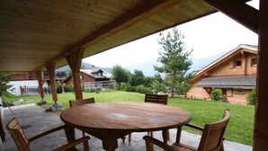 Balcony - Luxury Apartment in Verbier With Garden (Bagnes)