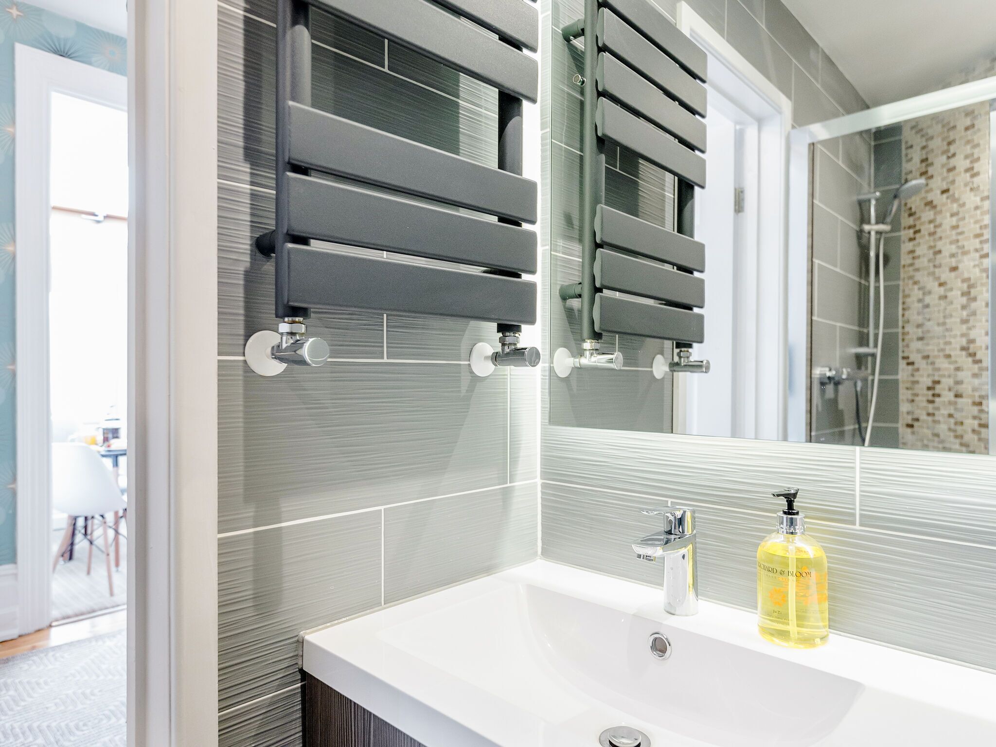 Hair dryer, towels