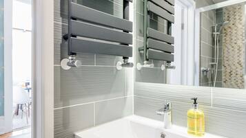 Hair dryer, towels