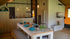 Dining - Alluring Tent Lodge in Alphen With Hot Tub and Garden (Alphen)