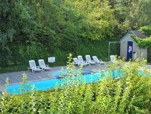 Piscine extérieure, piscine chauffée
