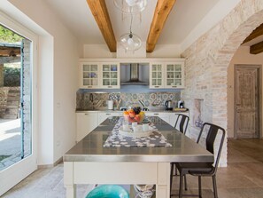 Villa | Dining - Chic Villa in Acqualagna with Hot Tub in Pool & Private Garden (Acqualagna)