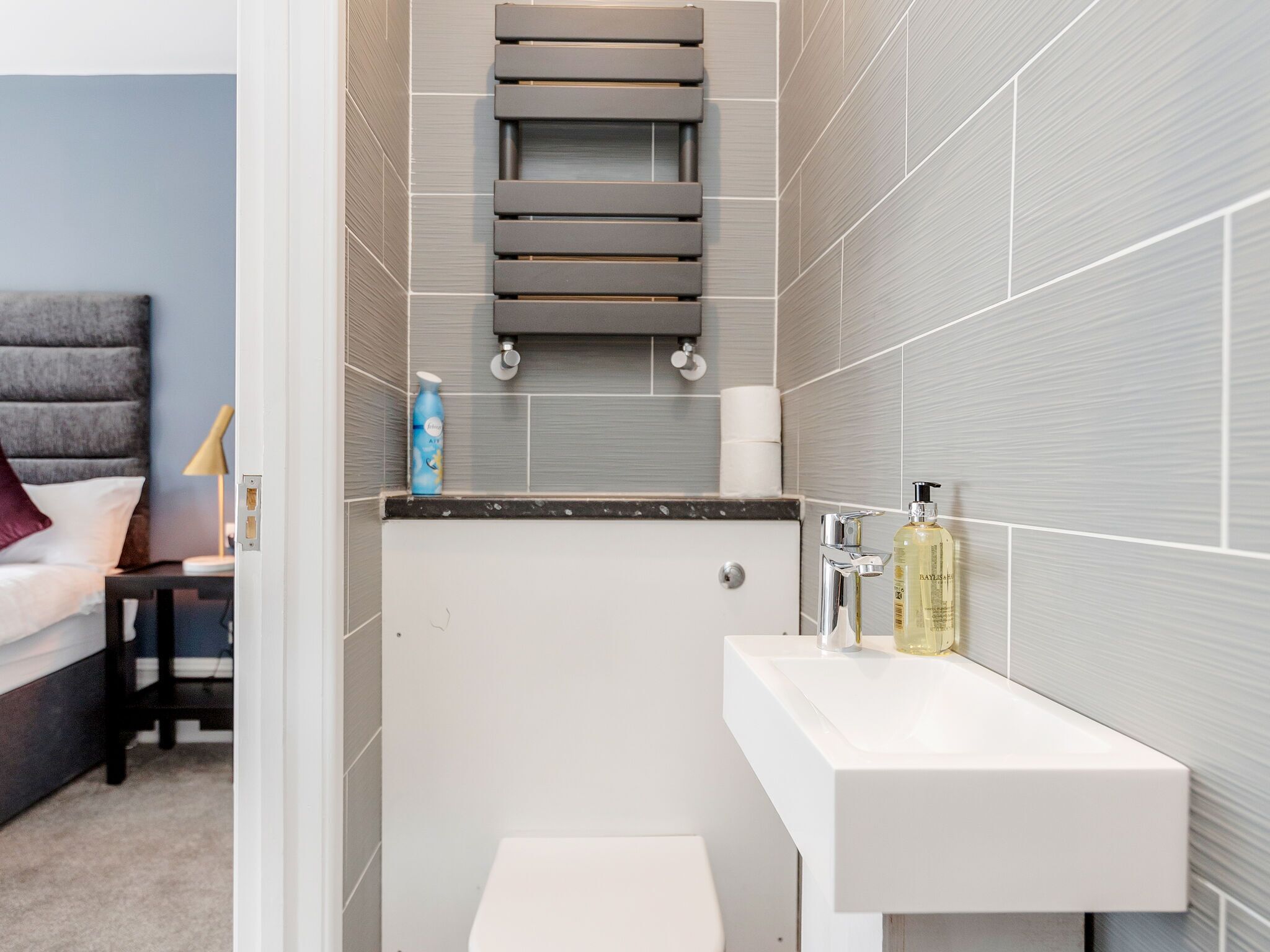 Hair dryer, towels